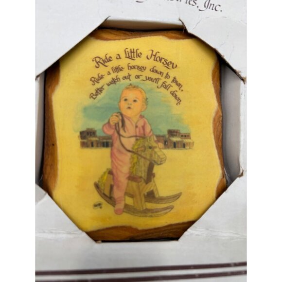 Vtg 3 Pc Plaque My Raggedy Ann Patty Cake Horsey Wood Wall Decor Nursery - Picture 2 of 6